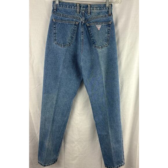 Guess Jeans Vintage High Waisted Med Wash Womens Size 29 - 1050-LG Made In USA - Picture 1 of 9